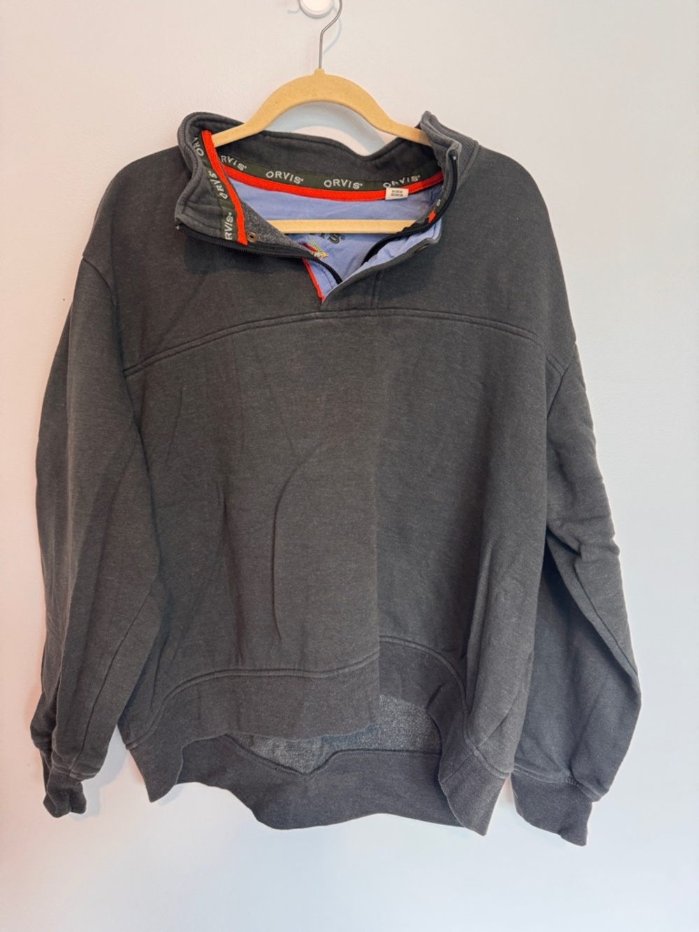 ORVIS 1/4 ZIP XL GRAY